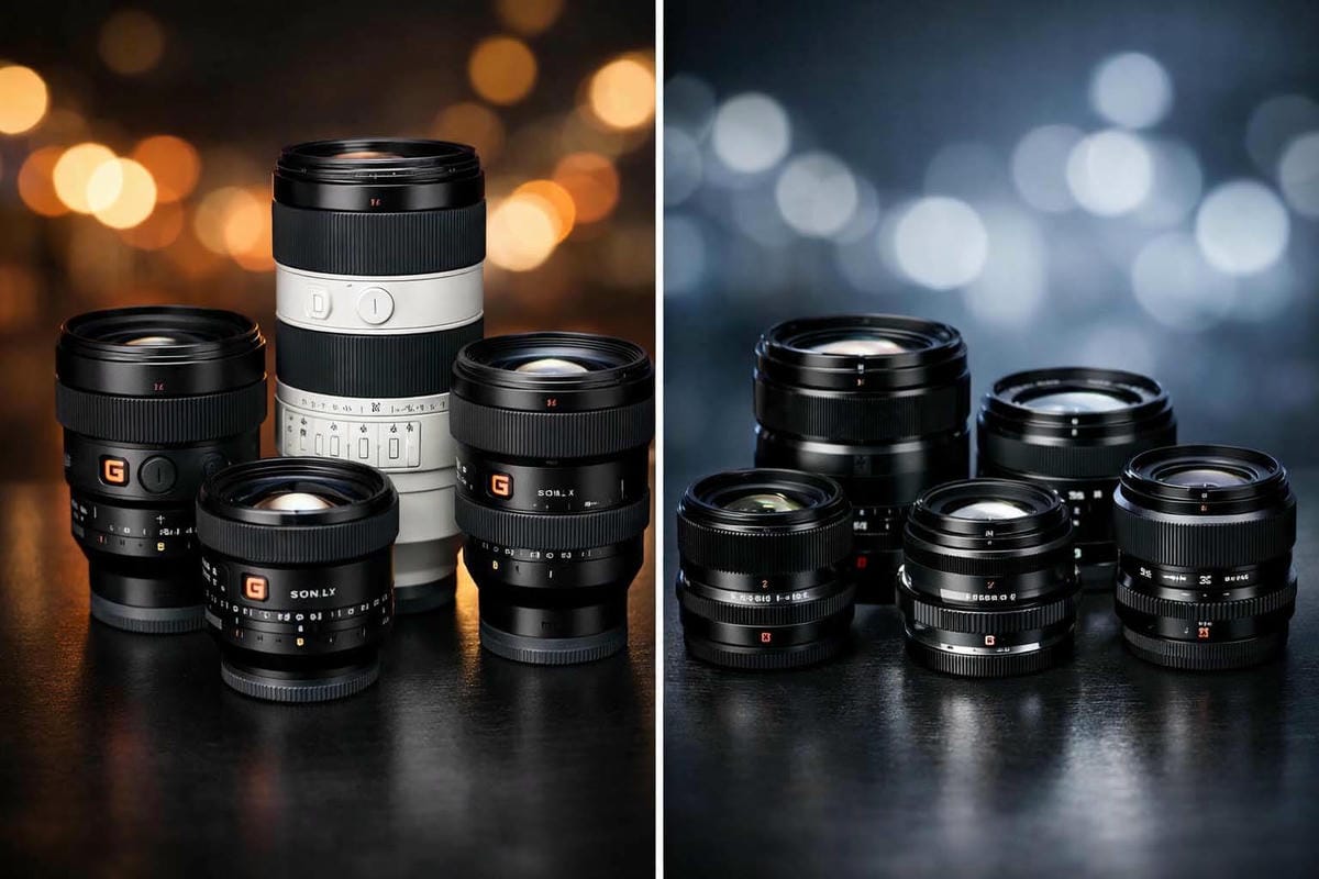 台中收購鏡頭 Sony E 接環與 Fuji X 接環鏡頭群展示 / Buying used Sony E-mount and Fuji X-mount lens collection in Taichung.